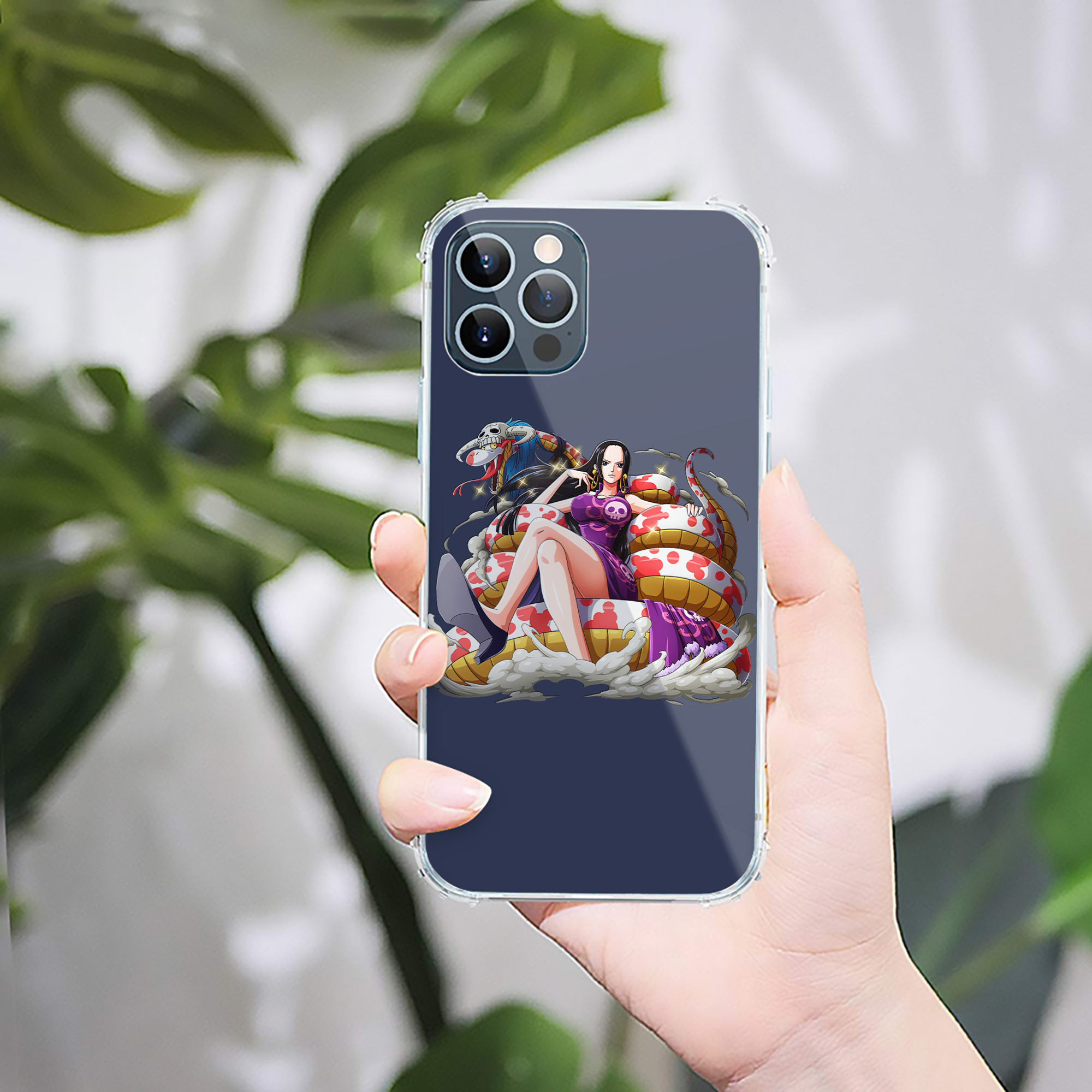 （画像用） ワンピース ボア・ハンコック ONE PIECE Boa·Hancock 【iPhone 12シリーズ対応】透明スマホケース（クリアソフトケース）